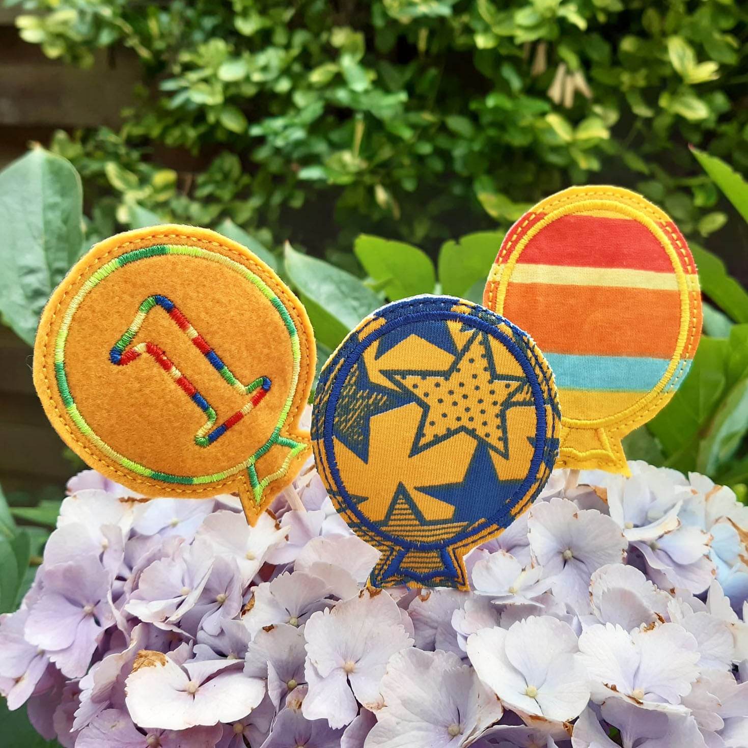 13x Stickdatei Ballons mit Zahlen ITH - Sewando