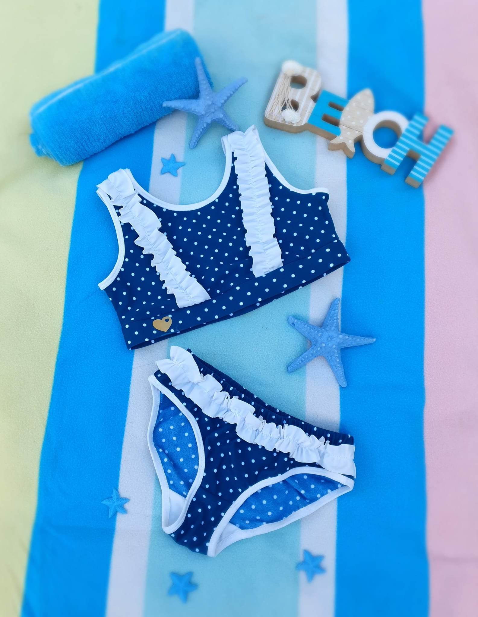 Schnittmuster *Swim Collection Beach Fun Girls* Bikini, Badeanzug, Tankini Gr. 74-176 - Sewando