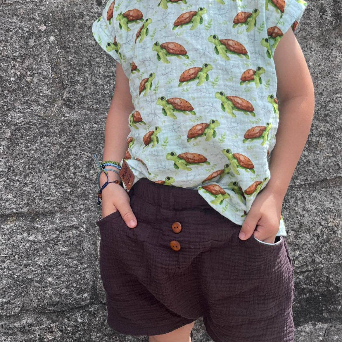 Musselin-Sommer-Set: Hose und Shirt, Schnittmuster Grösse 50-104 - Sewando