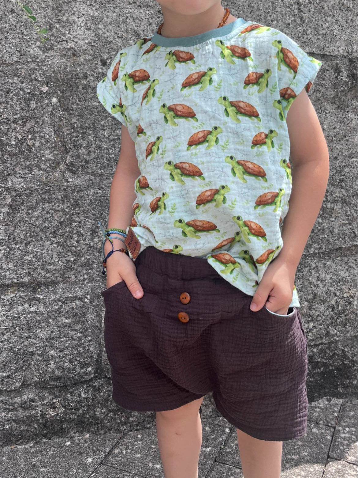Musselin-Sommer-Set: Hose und Shirt, Schnittmuster Grösse 50-104 - Sewando
