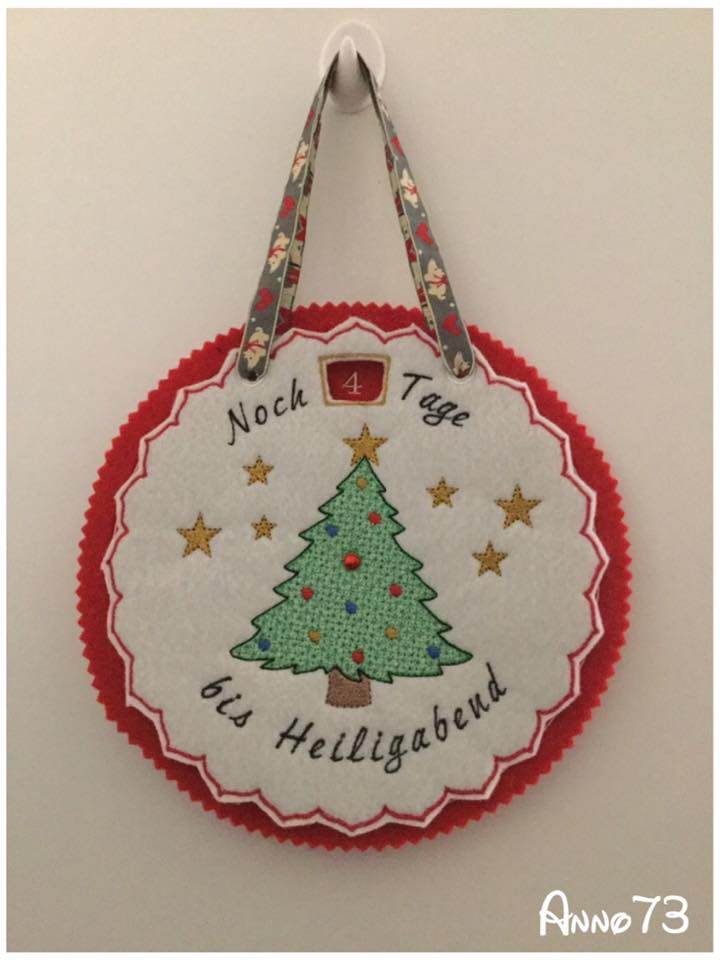 Stickdatei - Adventskalender / Drehkalender Tannenbaum - Sewando