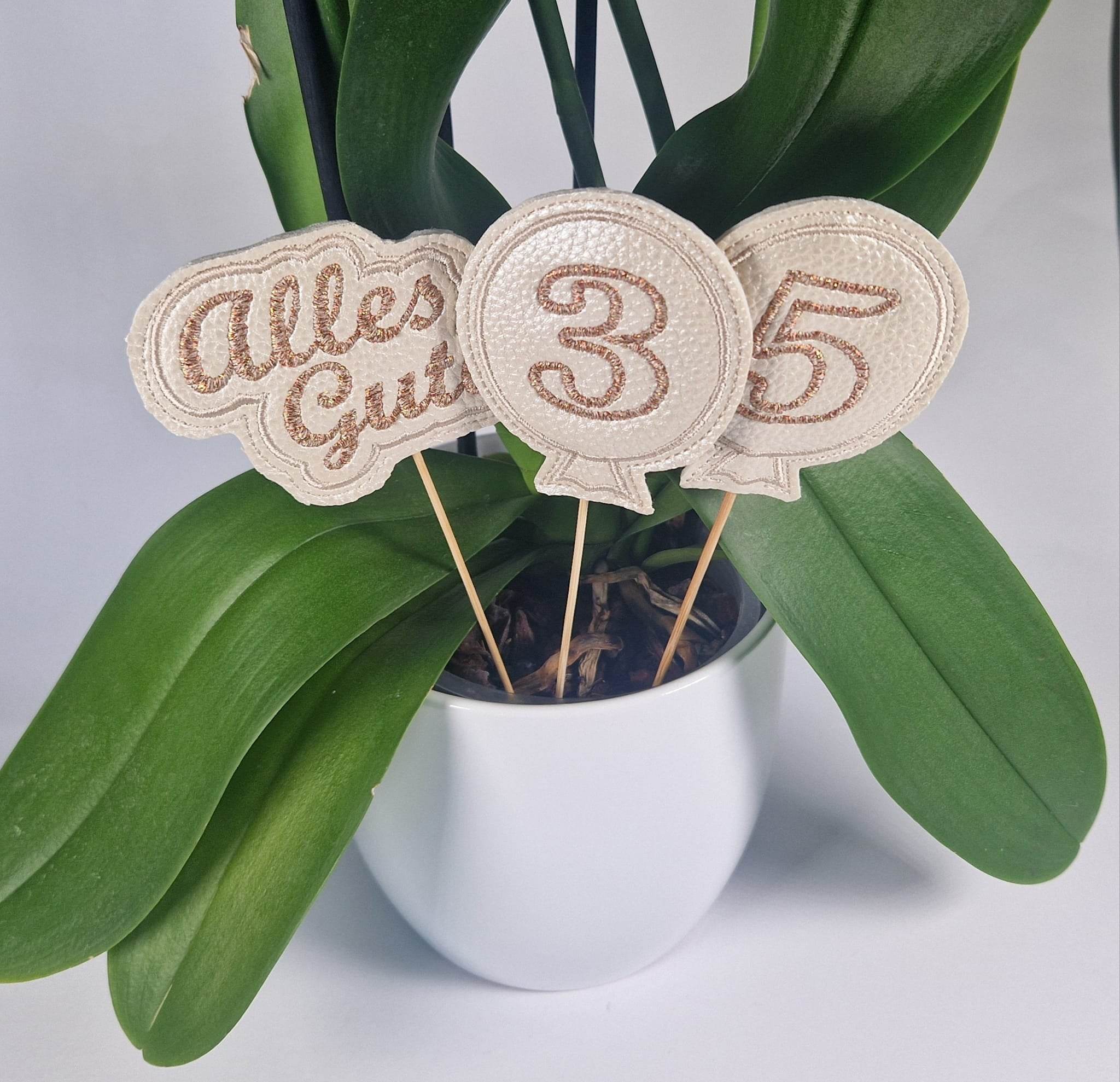 13x Stickdatei Ballons mit Zahlen ITH - Sewando