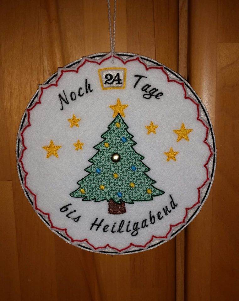 Stickdatei - Adventskalender / Drehkalender Tannenbaum - Sewando
