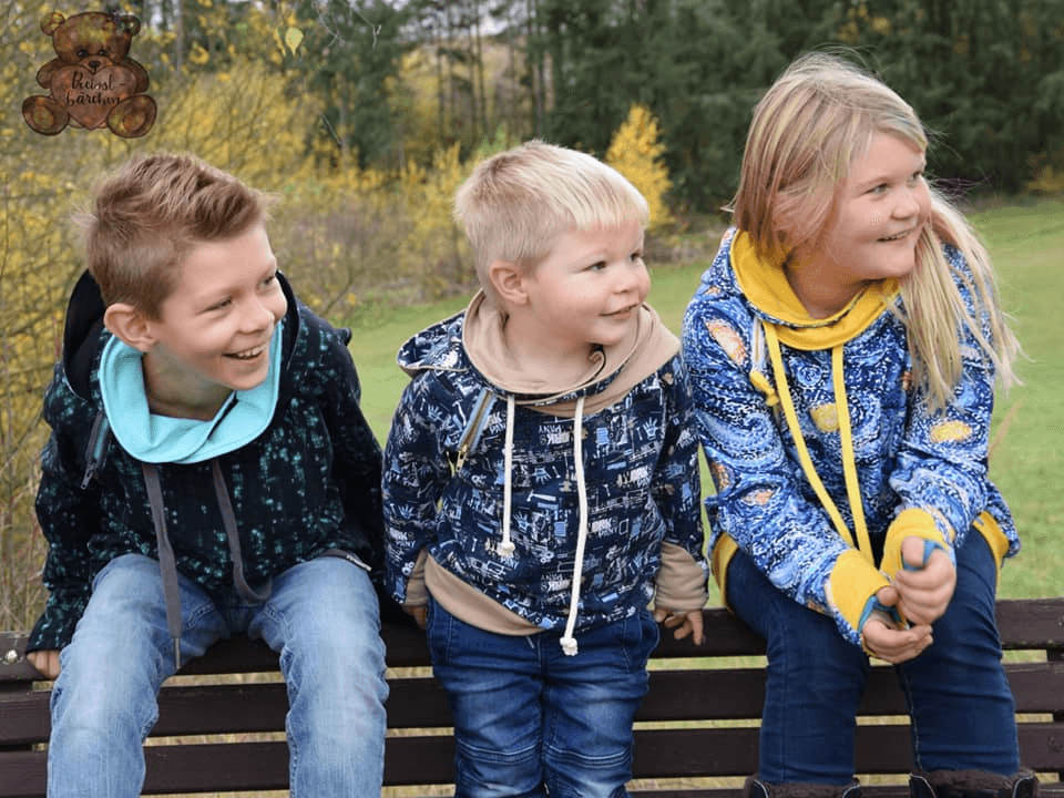 Raglan-Hoodie Kaja/Kajo Kids Gr. 80-170 - Sewando