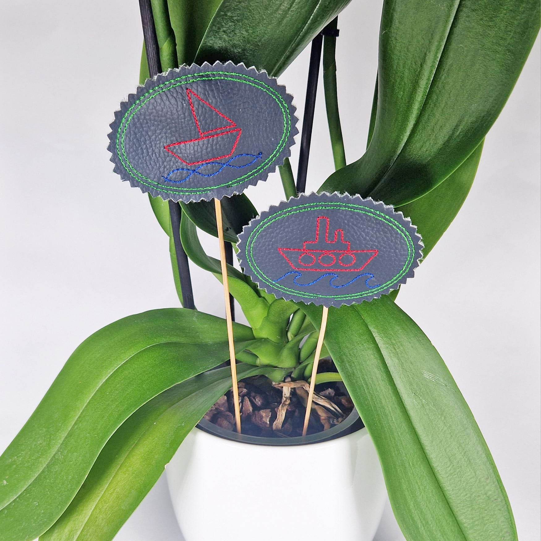 5x Stickdatei Schiffe Blumenpieker - Sewando