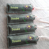 Stickdatei - DANKE / MERCI Verpackung in 3 Sprachen - Sewando