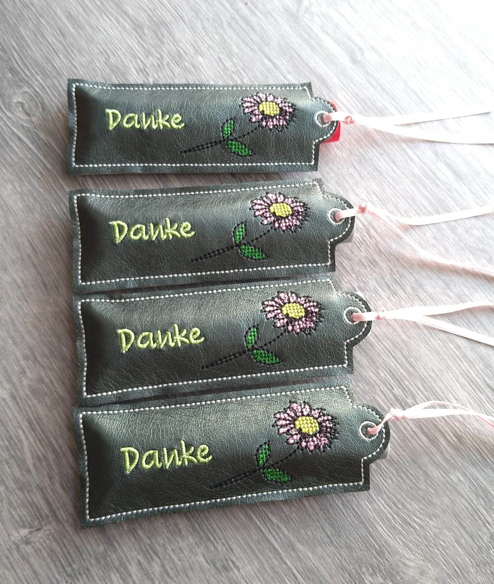 Stickdatei - DANKE / MERCI Verpackung in 3 Sprachen - Sewando