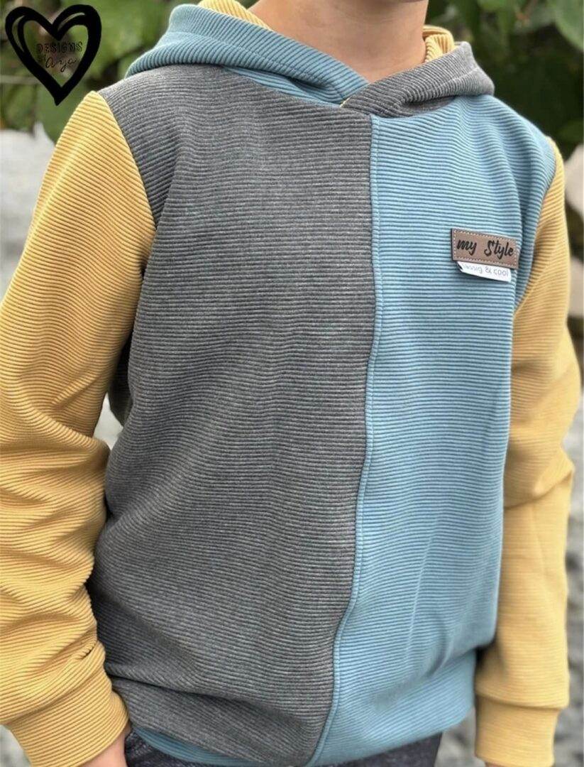 PASST IMMER Basicline Hoodie 69-104cm Kapuzenshirt Beamer-Ebook & DIN A0 BESONDERES PASSFORMSYSTEM - Sewando