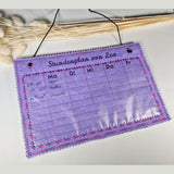 4x Stickdatei "Planer" ITH mit Liniatur zum Beschriften
