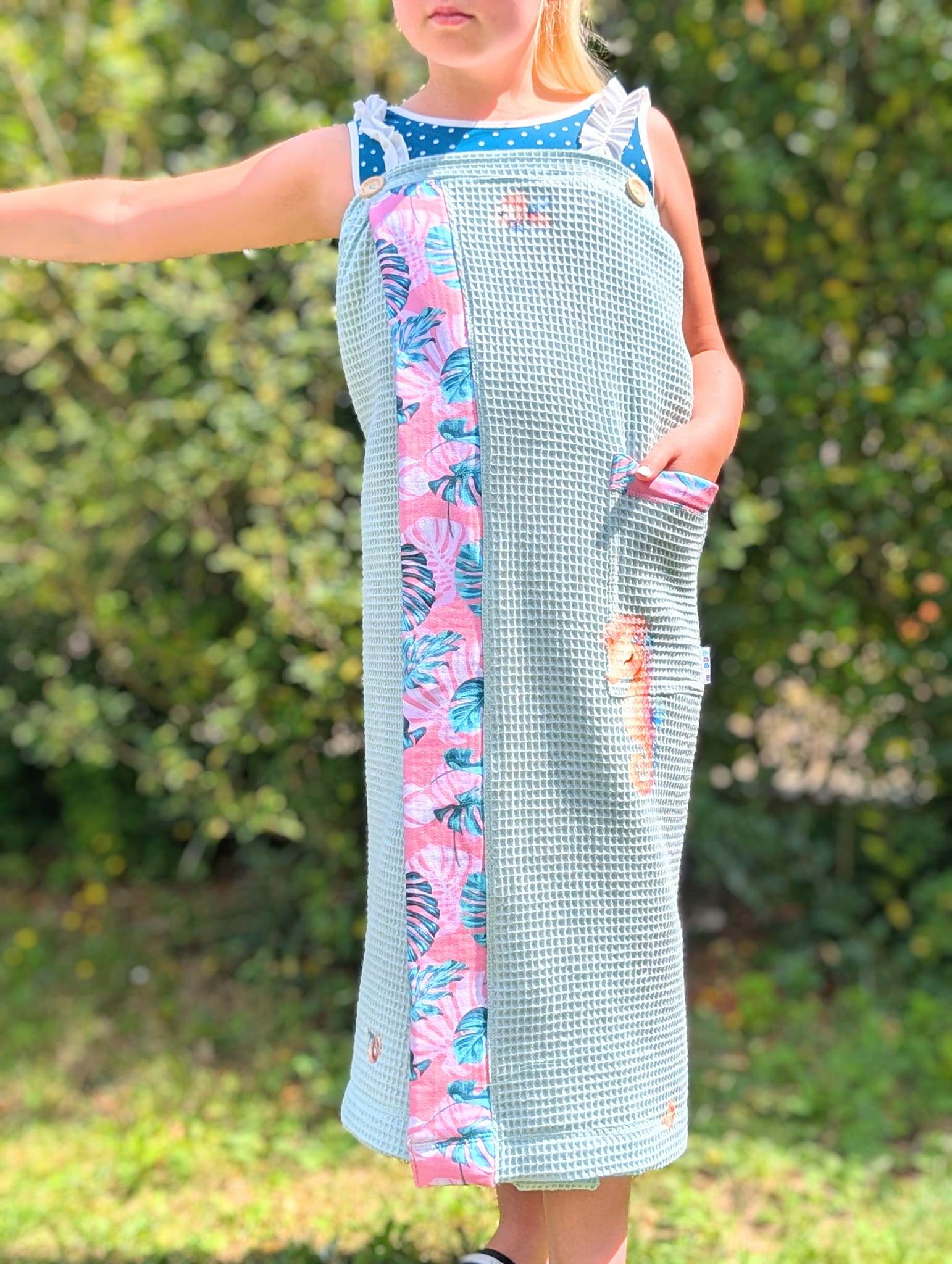 Schnittmuster *Bath Towel Set Splash Kids* Saunakilt, Handtuchturban Gr. 74-176 - Sewando