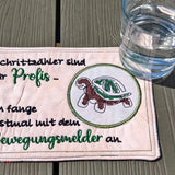 Stickdatei - Mugrug "Schrittzähler - Bewegungsmelder"