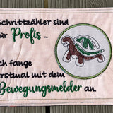 Stickdatei - Mugrug "Schrittzähler - Bewegungsmelder"