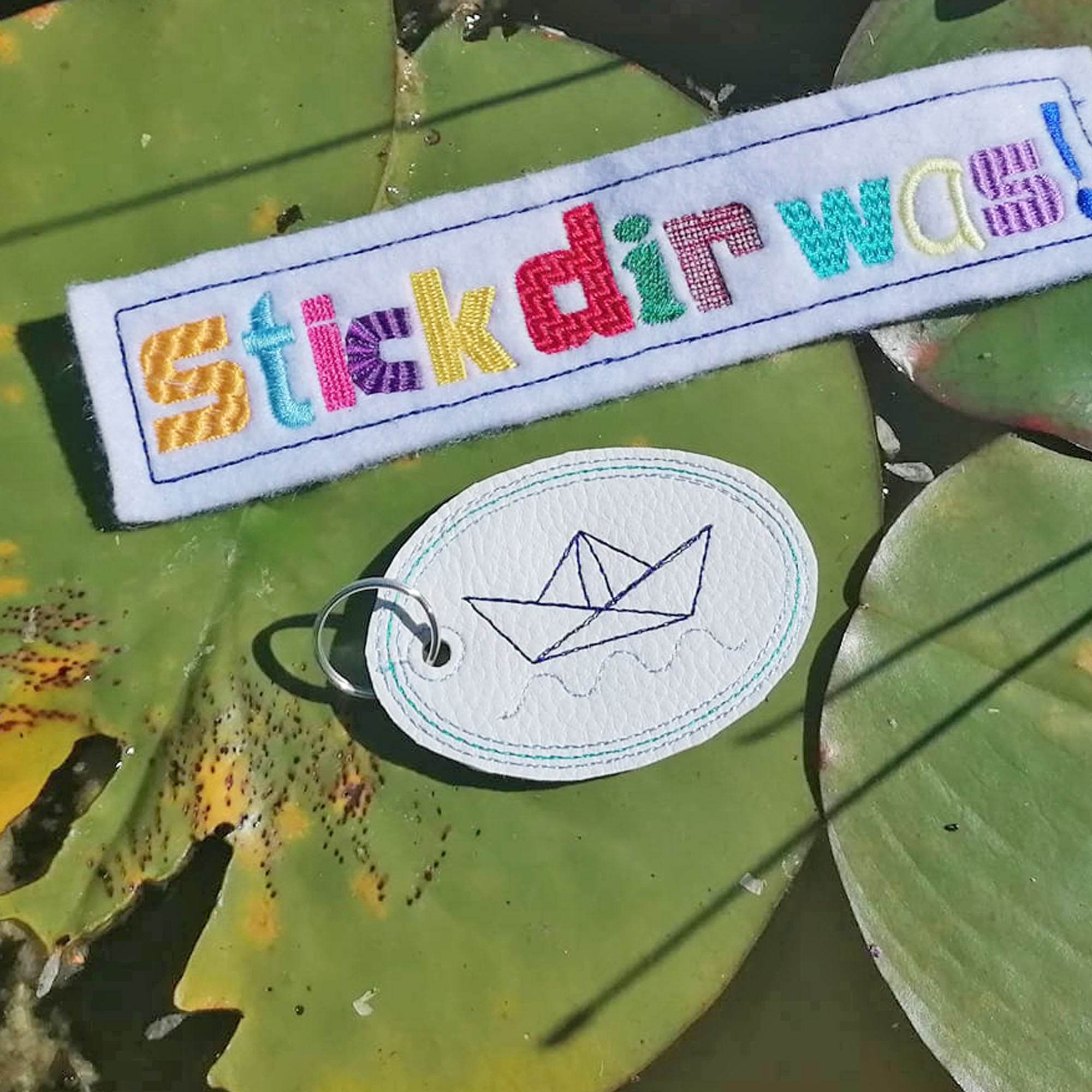 5x Stickdatei Schiffe Schlüsselanhänger - Sewando
