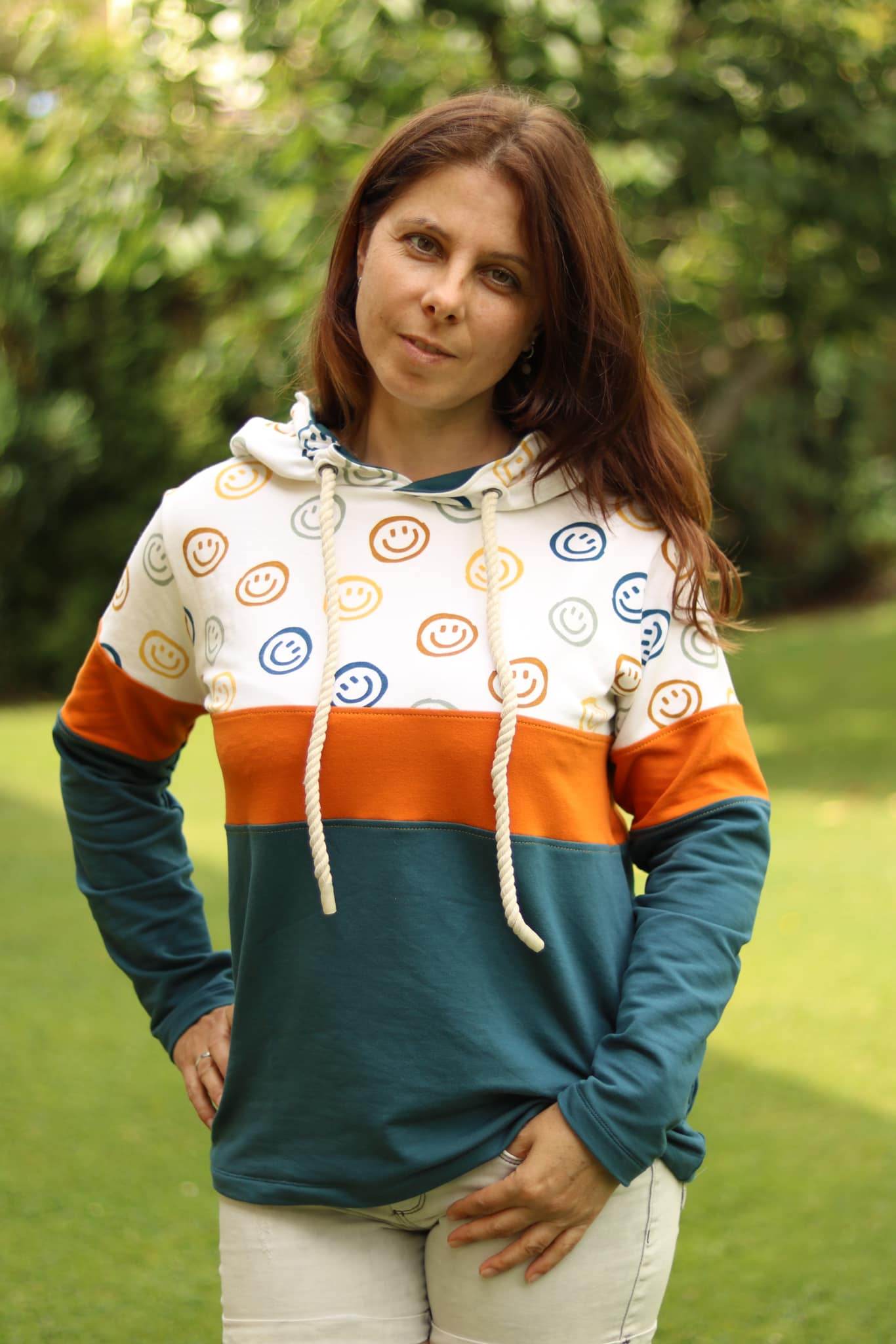 Schnittmuster Colorblocking Hoodie ENINGEN Gr. 34-56 : - Sewando
