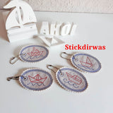5x Stickdatei Schiffe Schlüsselanhänger - Sewando