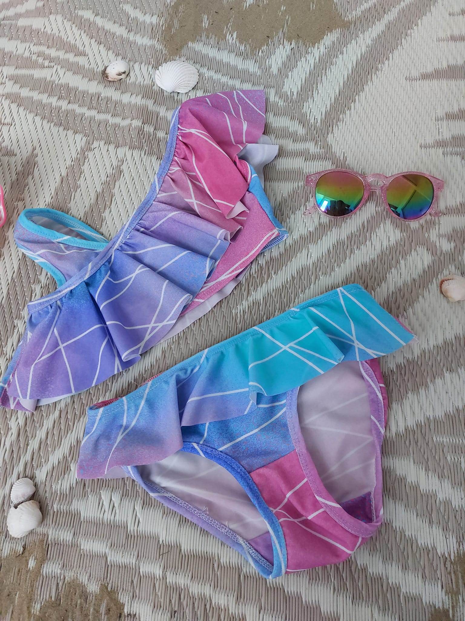 Schnittmuster *Swim Collection Beach Fun Girls* Bikini, Badeanzug, Tankini Gr. 74-176 - Sewando