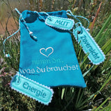 16x Stickdatei "Motivation" Beutel und Anhänger