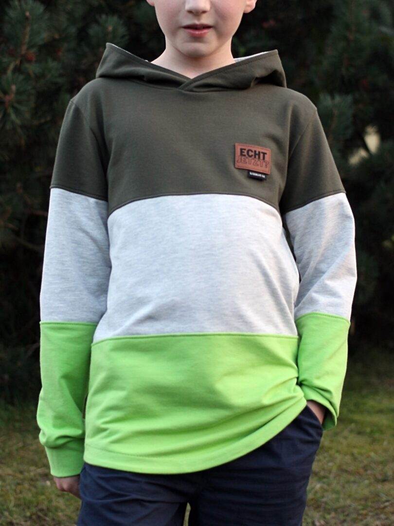 SORGLOS-SYSTEM Basicline Hoodie 135-170cm KG Kapuzenshirt Beamer-Ebook & DIN A0 BESONDERES PASSFORMSYSTEM - Sewando