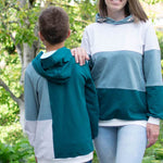 SORGLOS-SYSTEM Basicline Hoodie 135-170cm KG Kapuzenshirt Beamer-Ebook & DIN A0 BESONDERES PASSFORMSYSTEM - Sewando