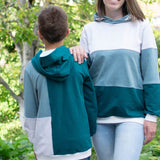 SORGLOS-SYSTEM Basicline Hoodie 135-170cm KG Kapuzenshirt Beamer-Ebook & DIN A0 BESONDERES PASSFORMSYSTEM - Sewando