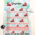 Kalender, Familienplaner 2025 zum Drucken - Sewando