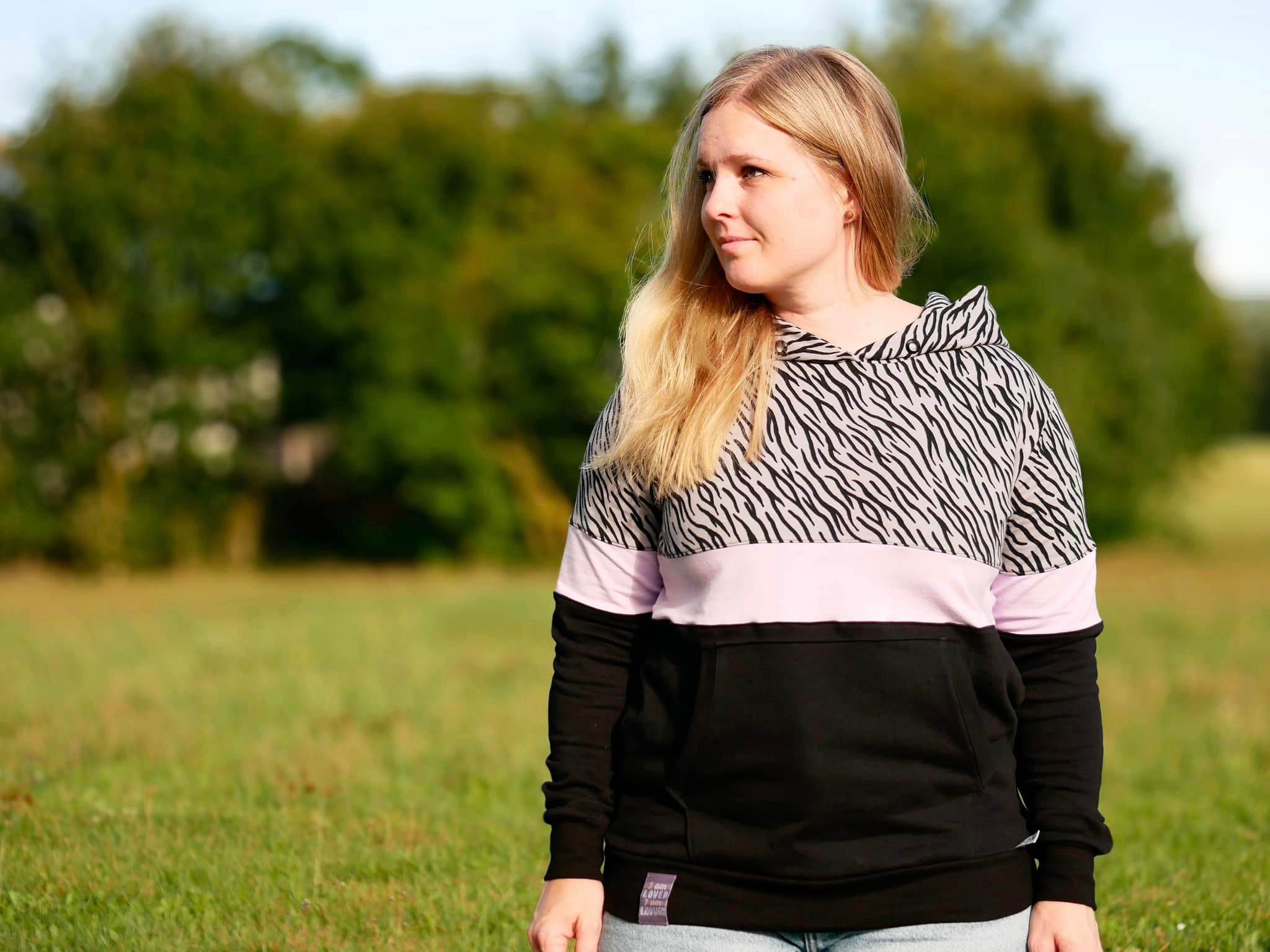 Schnittmuster Colorblocking Hoodie ENINGEN Gr. 34-56 : - Sewando