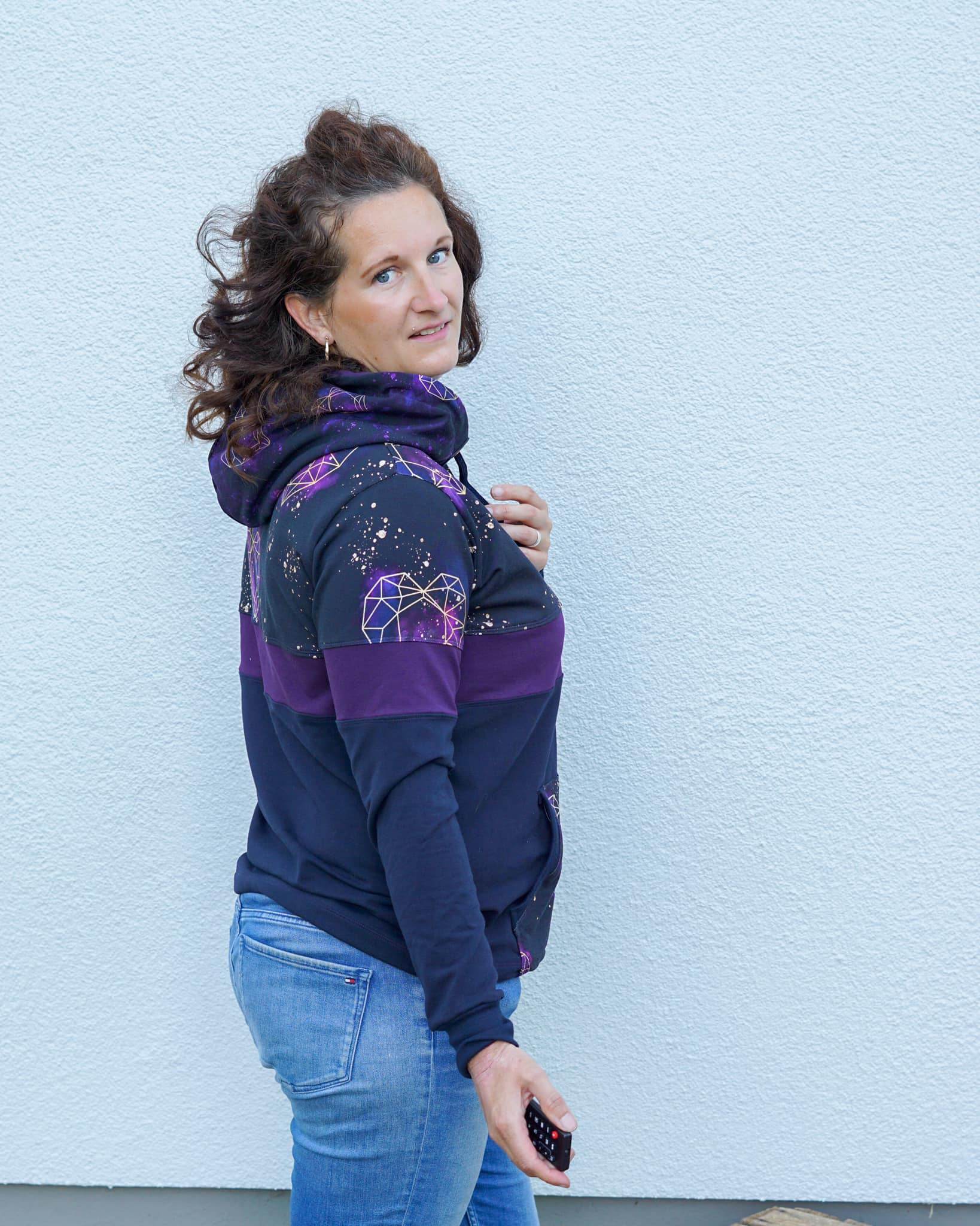 Schnittmuster Colorblocking Hoodie ENINGEN Gr. 34-56 : - Sewando
