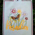 Stickdatei - Paradiesgarten (mit Federstich-Schmetterling) - Sewando