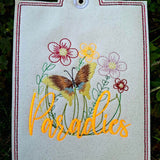 Stickdatei - Paradiesgarten (mit Federstich-Schmetterling) - Sewando