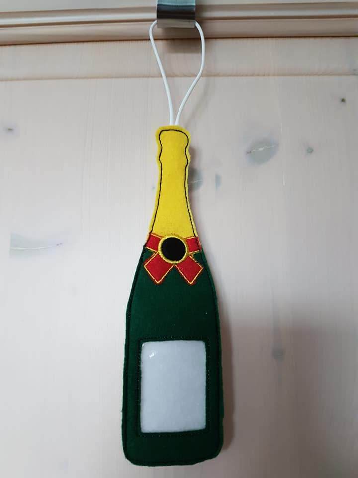Stickdatei - Sektflasche (in 2 Größen) - Sewando