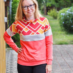 Schnittmuster Colorblocking Hoodie ENINGEN Gr. 34-56 : - Sewando