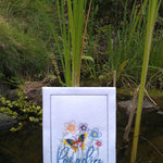 Stickdatei - Paradiesgarten (mit Federstich-Schmetterling) - Sewando