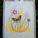 Stickdatei - Paradiesgarten (mit Federstich-Schmetterling) - Sewando