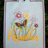 Stickdatei - Paradiesgarten (mit Federstich-Schmetterling) - Sewando