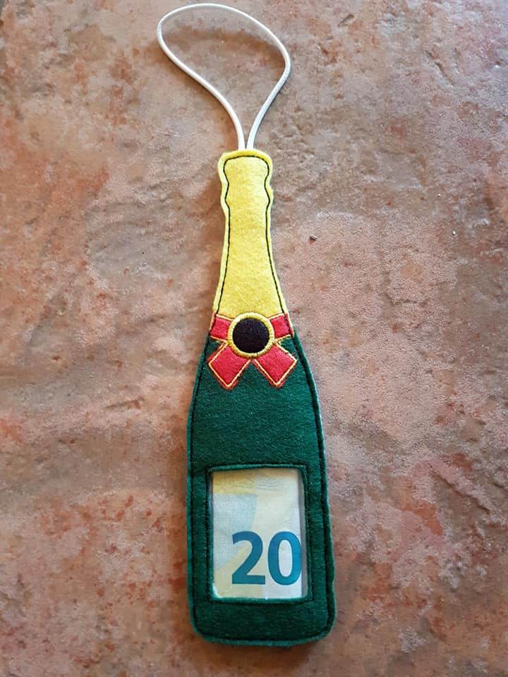 Stickdatei - Sektflasche (in 2 Größen) - Sewando