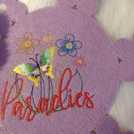 Stickdatei - Paradiesgarten (mit Federstich-Schmetterling) - Sewando