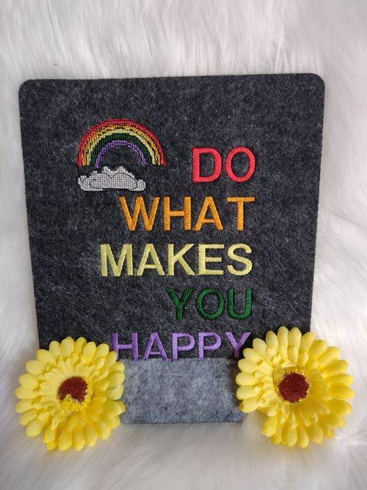 Stickdatei - Do what makes you happy (in 3 Größen) - Sewando