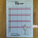 Kalender, Familienplaner 2025 zum Drucken - Sewando