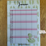 Kalender, Familienplaner 2025 zum Drucken - Sewando
