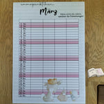 Kalender, Familienplaner 2025 zum Drucken - Sewando