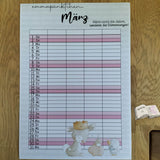Kalender, Familienplaner 2025 zum Drucken - Sewando