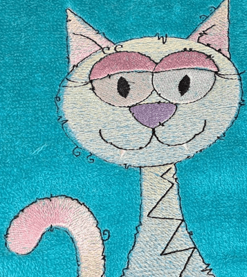 Stickdatei - Happy Stitching - Katze - Sewando