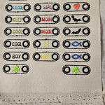 Stickdatei Lace Tags für Schnürschuhe - Sewando