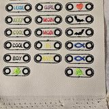 Stickdatei Lace Tags für Schnürschuhe - Sewando