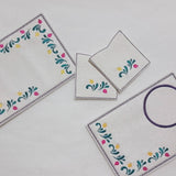 3x Stickdatei "Miniranke Blatt" in Satinstick