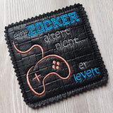 5x Stickdatei "Zocker" Controller mit Text