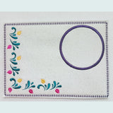3x Stickdatei "Miniranke Blatt" in Satinstick