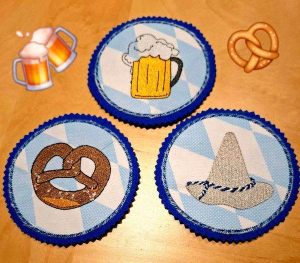 Stickdatei - Untersetzer Wies´n (Münchner Volksfest) - Sewando