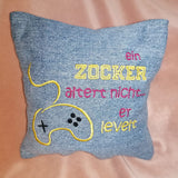5x Stickdatei "Zocker" Controller mit Text