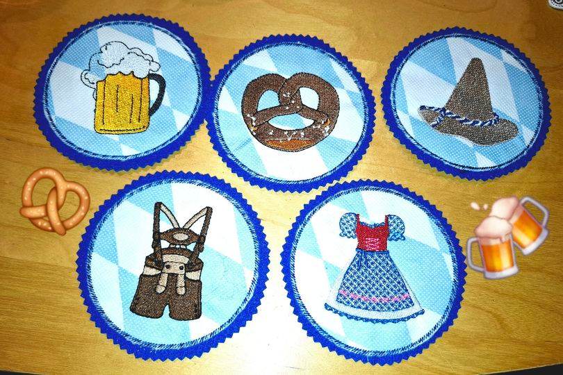 Stickdatei - Untersetzer Wies´n (Münchner Volksfest) - Sewando